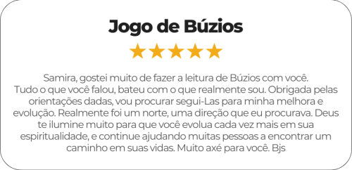 Feedback do jogo de búzios da Adelomi Onifade