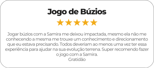 Feedback do jogo de búzios da Adelomi Onifade