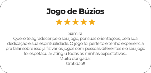 Feedback do jogo de Búzios da Iya Adelomi